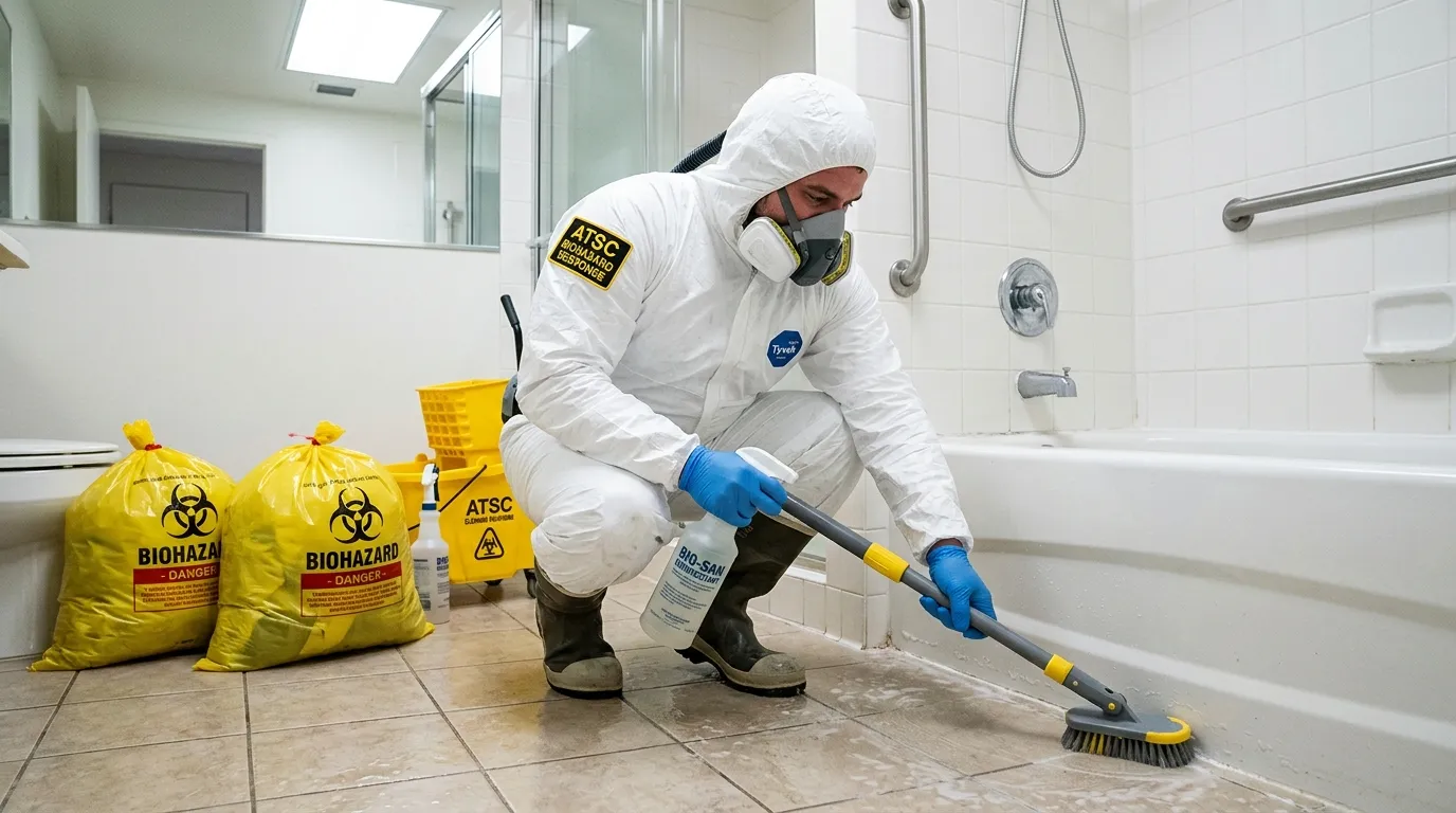 Decontamination equipment deployed for Blood Cleanup in Fallbrook